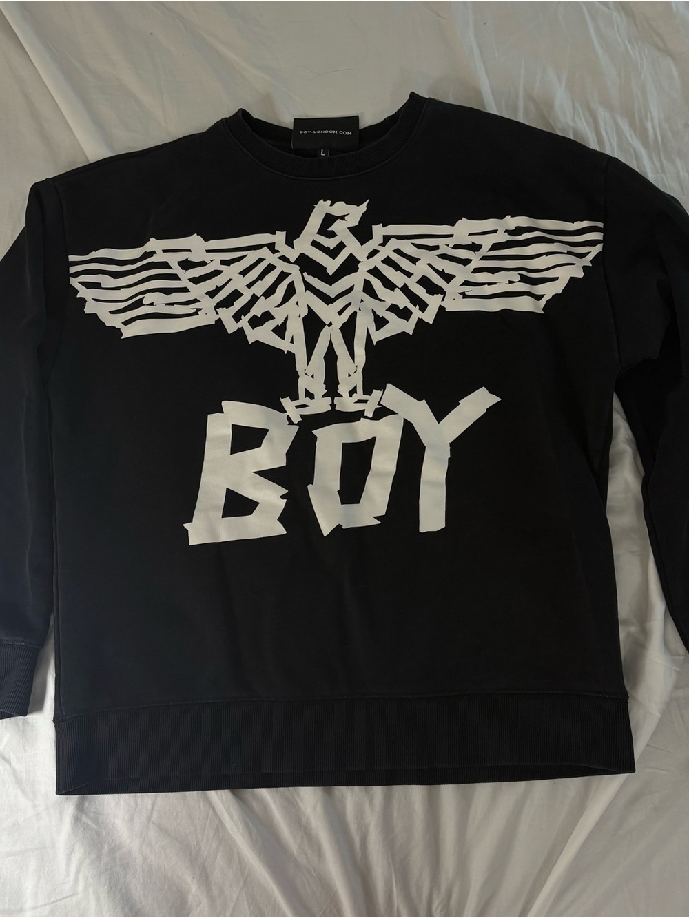 Black BOY London Graphic Crewneck Sweater